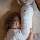 Vorschaubild XL Kuscheltier & Wärmekissen Gans Dinkelspelz weiß 90 cm