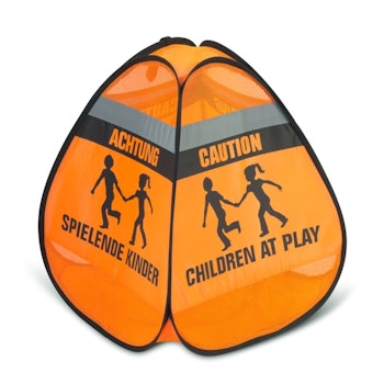 3D-Straßenwarnschild "Spielende Kinder"
