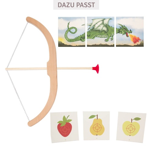 3 stehende Zielscheiben aus Holz Obst