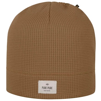 Bio Kinder Beanie uni altrosa Waffelstruktur