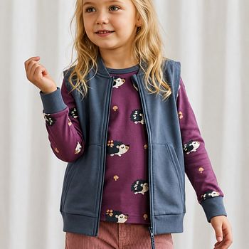Sweat Weste uni dunkelblau