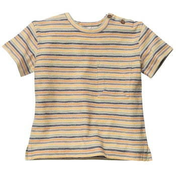 Lockeres T-Shirt honiggelb gestreift