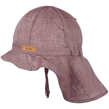 Leinen Sonnenhut Nackenschutz grape