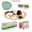 Vorschaubild Langholzwagen und 3 Holzstämme