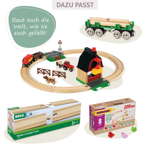 Langholzwagen und 3 Holzstämme