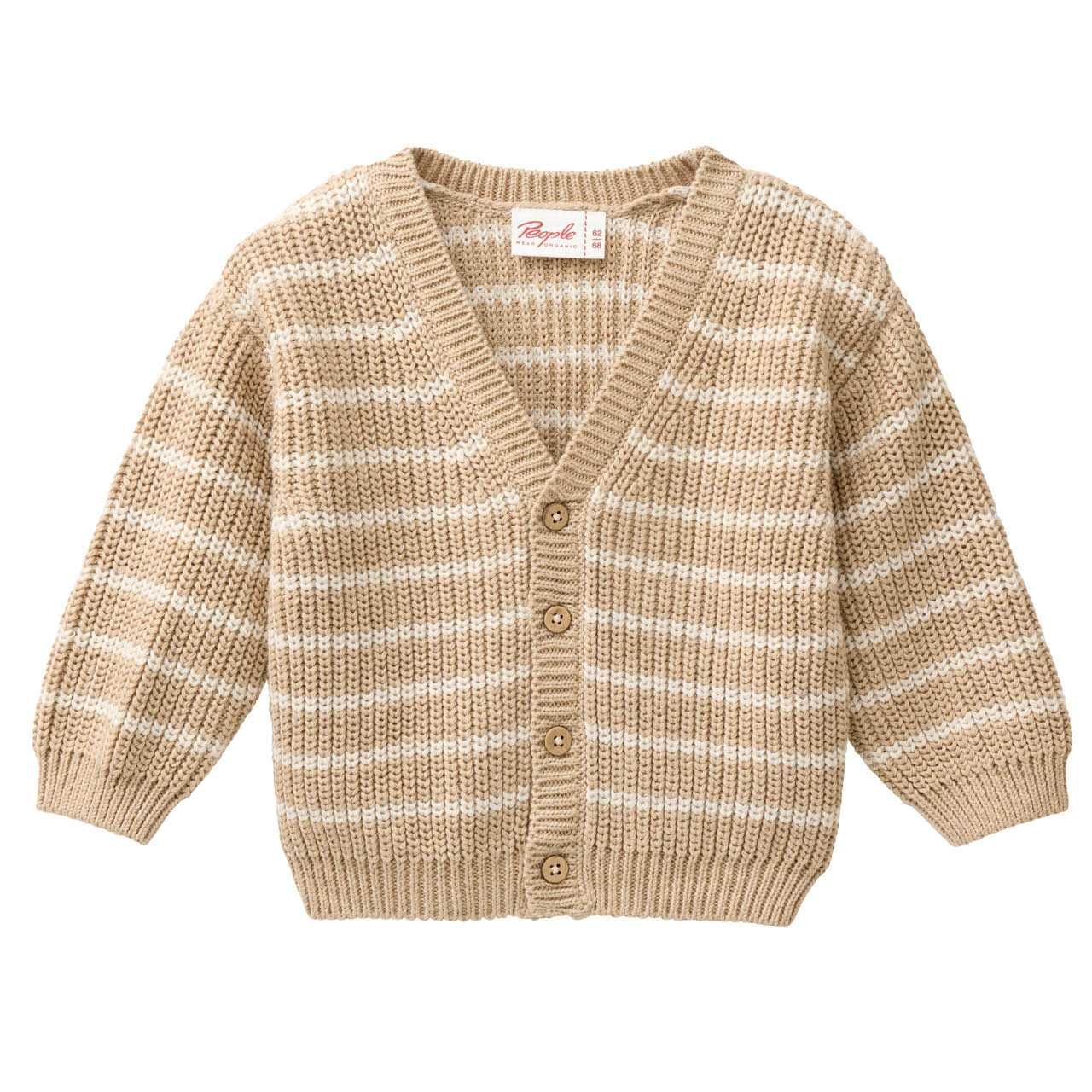 Jacke People Wear Organic Strick Knopfleiste langarm