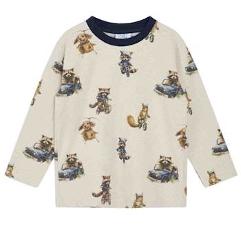 Weiches Langarmshirt cooler Hund grau