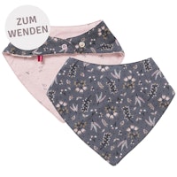 Wende Dreiecktuch schiefergrau geblümt