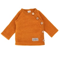 Babypullover Wollplüsch mit seitlichen Knöpfen