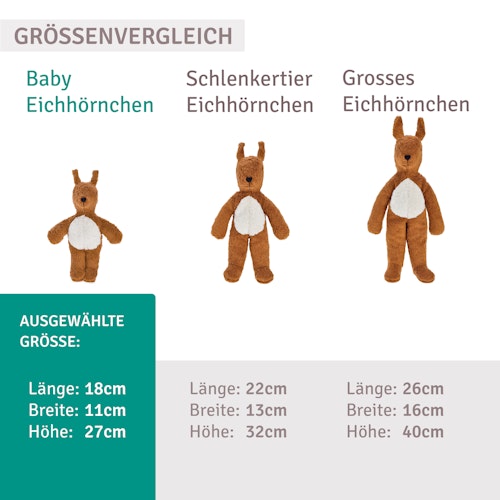 Kuscheltier Baby Eichhörnchen 27 cm