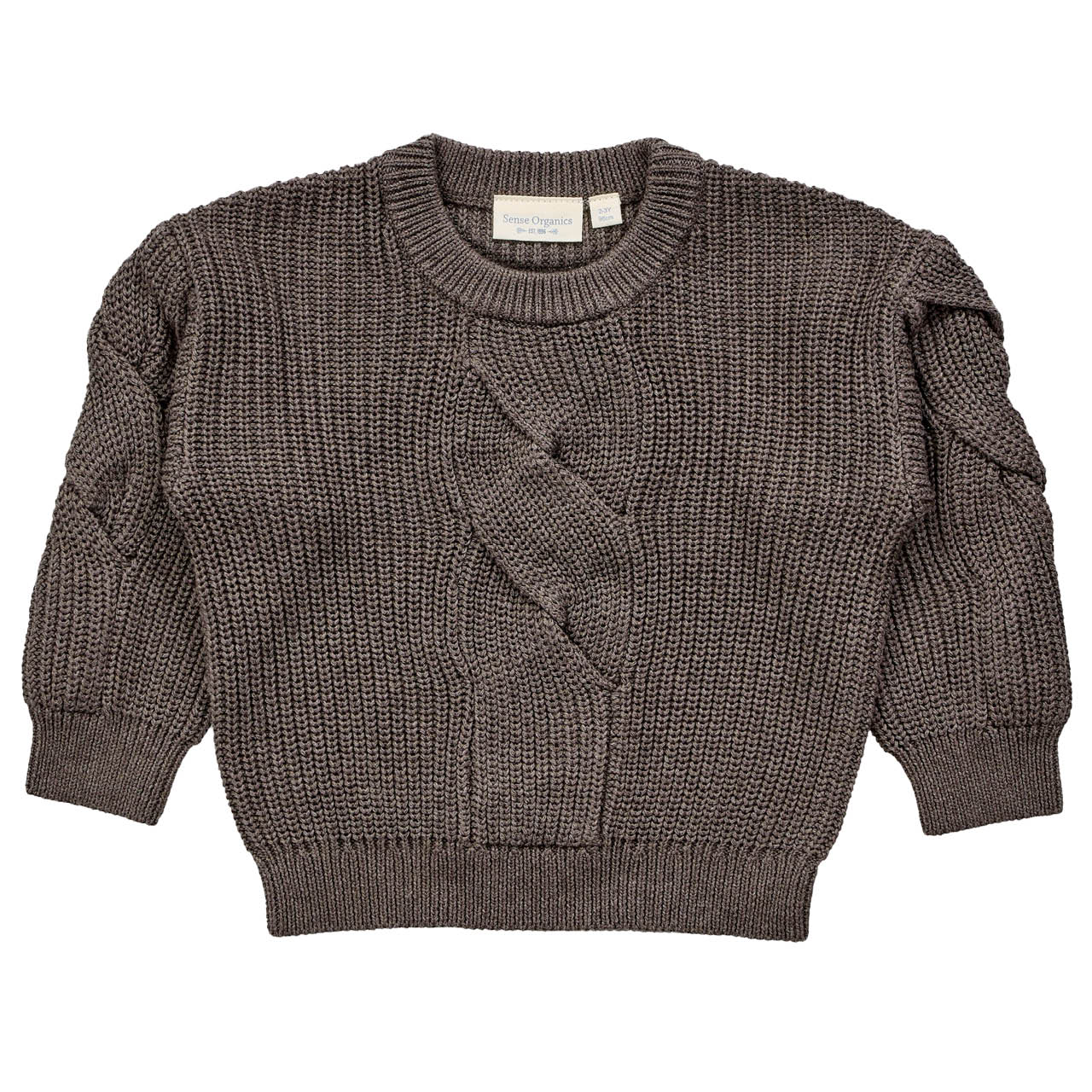 Strickpullover Zopfmuster 100% BioBaumwolle