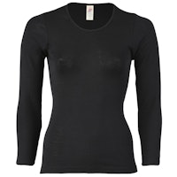 Damen Wolle Seide Langarmshirt