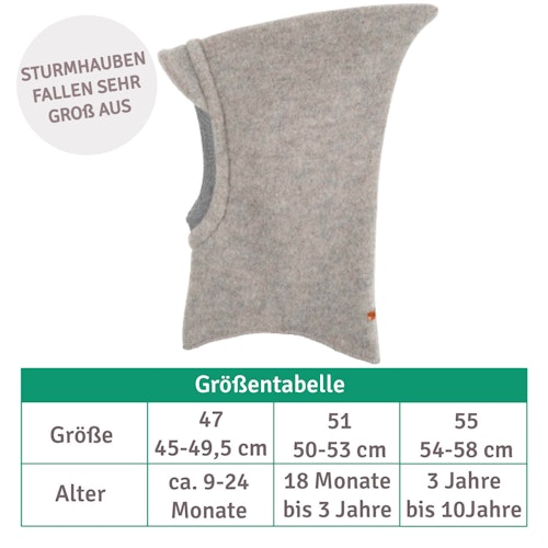 Interlock Wolle Schlupfmütze