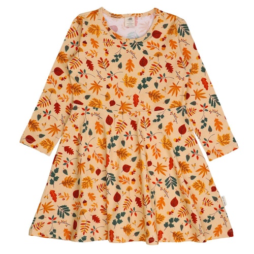 Jersey Kleid Herbstblätter