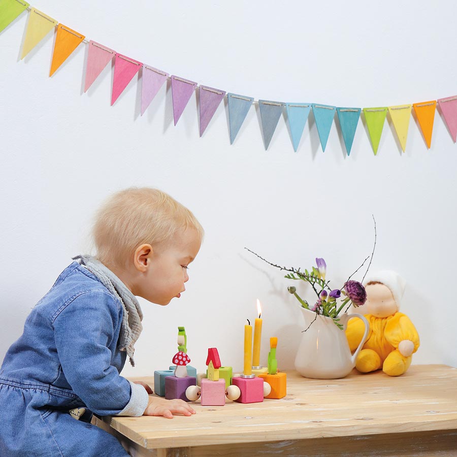 Wimpelkette Kindergeburtstag Deko pastell