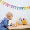 Vorschaubild Wimpelkette Kindergeburtstag Deko pastell