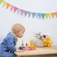 Wimpelkette Kindergeburtstag Deko pastell