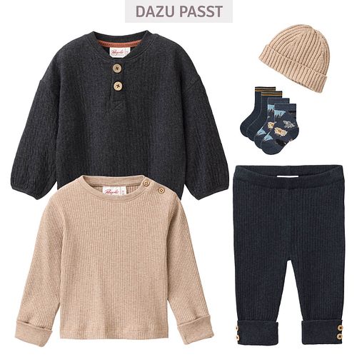 Warmes Sweatshirt anthrazit meliert