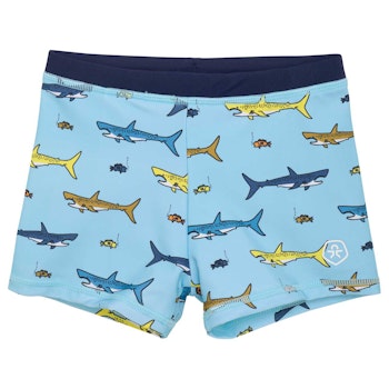 Kurze Badehose Fische blau