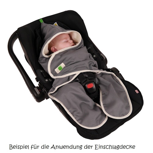 Bio Einschlagdecke für Babyschale & Autositz Marine