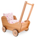 Vorschaubild Klassischer Puppenwagen Vollholz Schmetterling 53 cm
