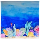 Vorschaubild Spieltuch Bio-Baumwolle Korallenriff 100 x 100 cm