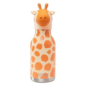 Bestie Bottle Edelstahltrinkflasche mit Trinkhalm Giraffe 460 ml
