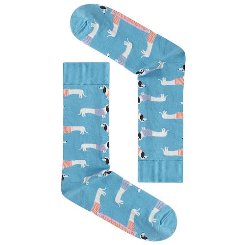 Socken Dackel hellblau 41/46