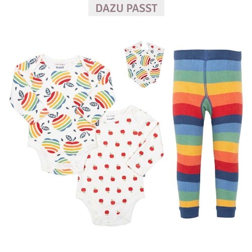 Apfel Babybody langarm Doppelpack