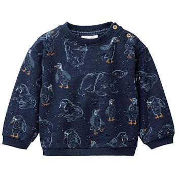Weiches Sweatshirt arktische Tiere dunkelblau