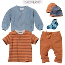 Vorschaubild Leichtes Henley T-Shirt Ringel