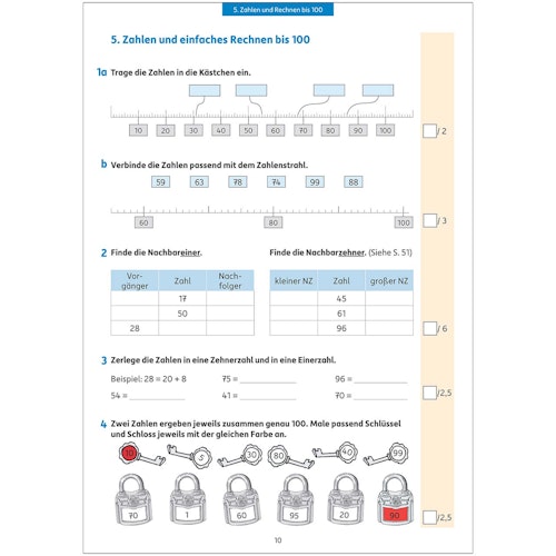 Tests in Mathe – Lernzielkontrollen 2. Klasse