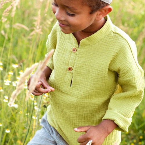 Leichtes Shirt langarm Musselin