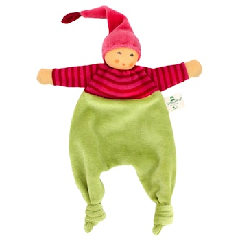 Bio Schmusetuch Waldelfe rosa grün