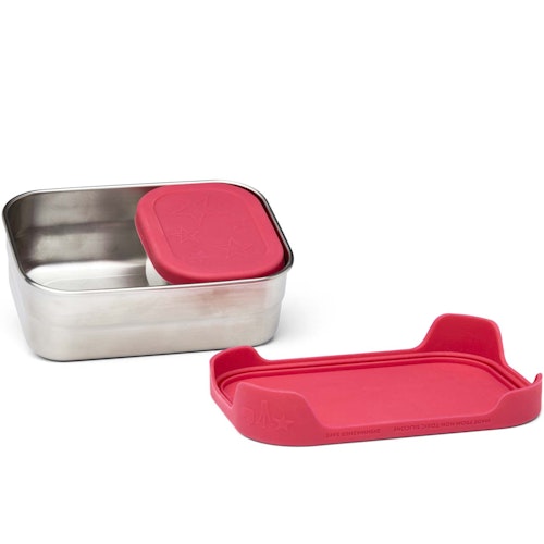 Edelstahl Brotdose für Schule & Freizeit pink Prinzessin