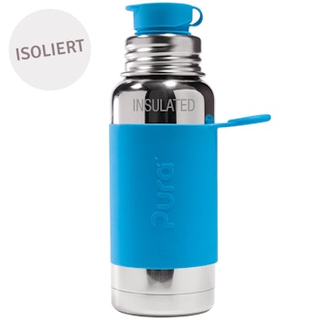 Isolierte Trinkflasche Sportverschluss aqua-blau 475ml