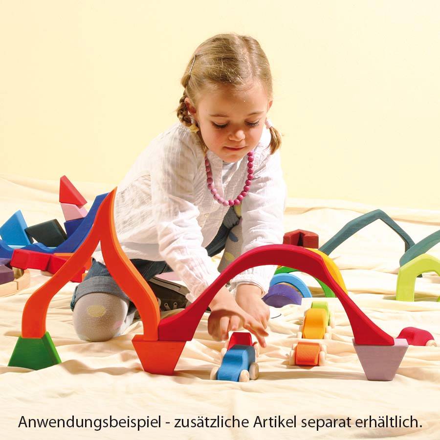 Grosser vier Elemente Baukasten 23 Teile im Holzrahmen (44,5x44,5 cm)