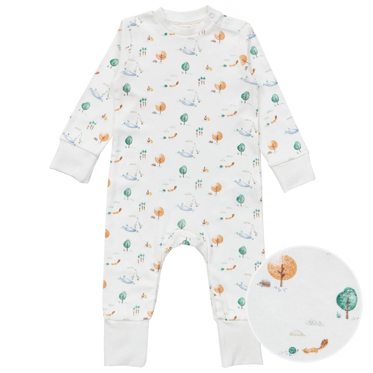 Strampler langarm Blumen