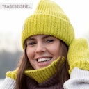 Vorschaubild Onesize Kinder Erwachsenen Beanie Merino-Kaschmir beere