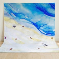 Spieltuch Bio-Baumwolle Strand 100 x 100 cm