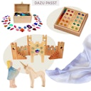 Vorschaubild Spieltuch Seide Stein-grau mittel 89 x 89 cm