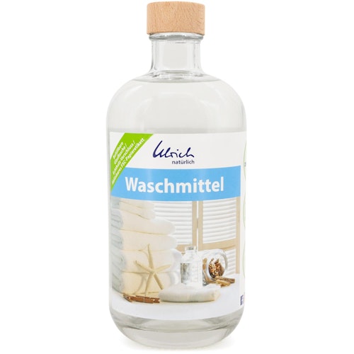 Waschmittel in wiederverwendbarer Glasflasche – 500 ml