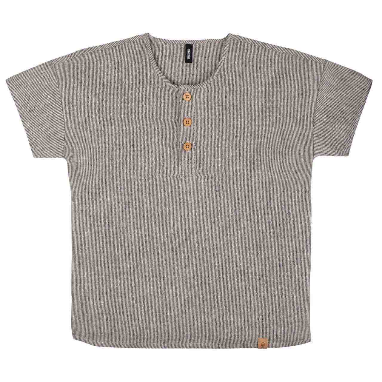 Leinen Shirt kurzarm