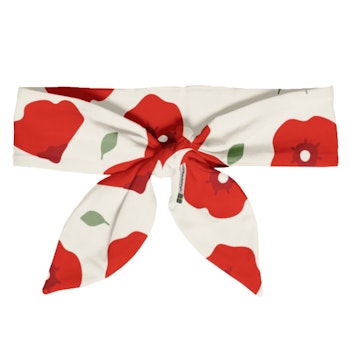 Schickes Haarband Mohnblumen weiß