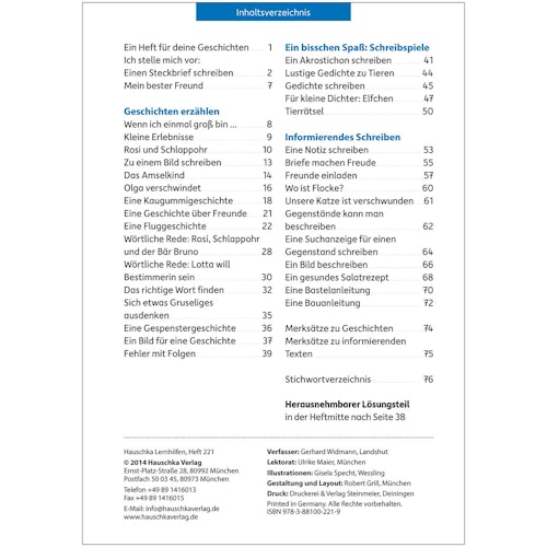 Deutsch Übungsheft Aufsatz schreiben – 2. Klasse
