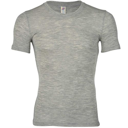 T-Shirt Engel Natur Wolle/Seide kurzarm Uni
