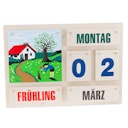 Vorschaubild Kalender aus Holz Jahreszeiten und Datum