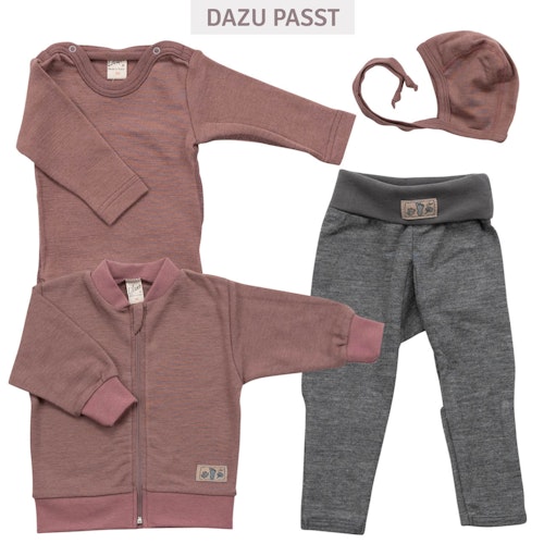 Babyjacke Wolle Seide mit Bündchen