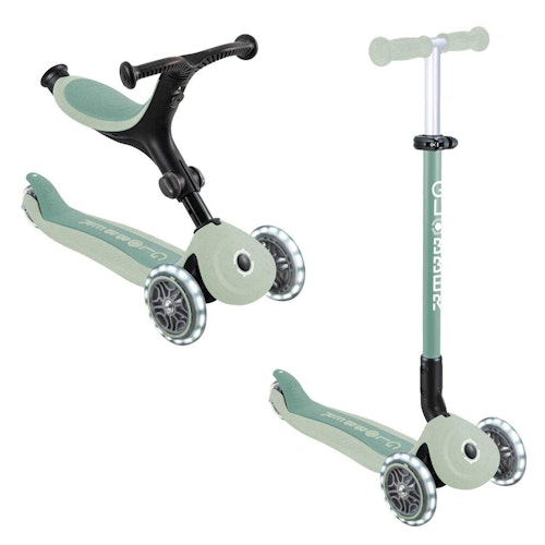 3in1 Kinderfahrzeug Globber Go-Up Active Lights Eco Pistazie ab 15 M