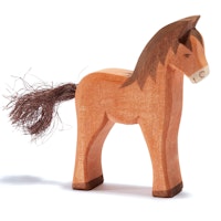 Fohlen braun Holzfigur 9,5 cm
